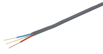 Prysmian Grey Twin & Earth Cable 1Mm² X 25M