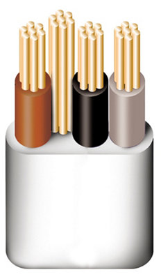 Prysmian Grey 3-Core & Earth Cable 1.5Mm² X 50M
