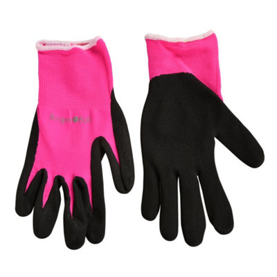 Burgon & Ball Flora Brite Nylon Pink Gardening Gloves Small, Pair