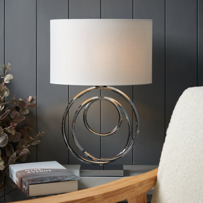 Inlight Dia Spiral Polished Chrome Effect Table Light
