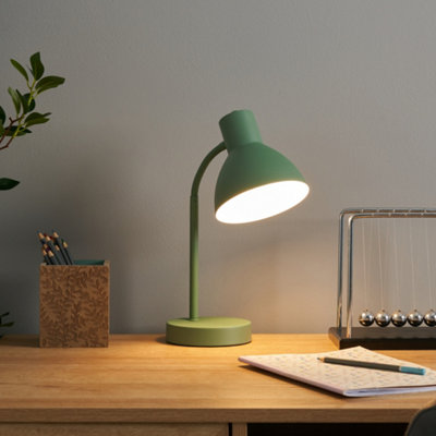 Inlight Tripp Plain Matt Green Desk Lamp