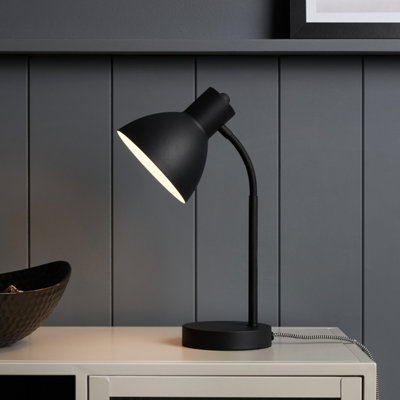 Inlight Tripp Conical Matt Black Desk Lamp