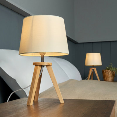 Inlight Lockton Tripod Matt Natural & Ivory Table Lamp