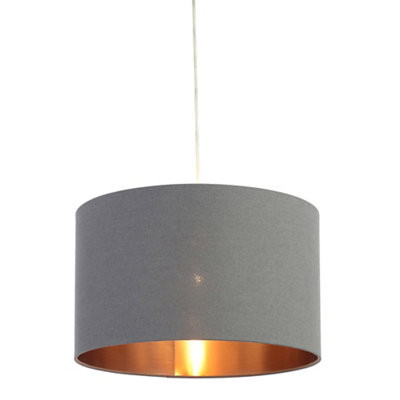 Inlight Helene Grey Copper Effect Light Shade (D)40Cm