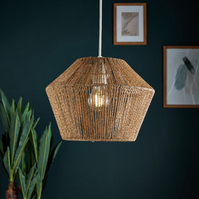 Inlight Amalthea Natural Rattan Diamond Lamp Shade (D)30Cm