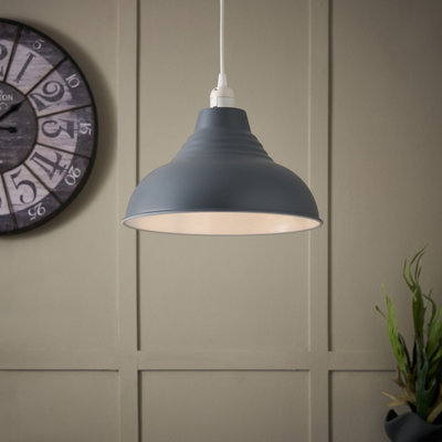 Inlight Lucia Grey Pendant Round Light Shade (D)30Cm