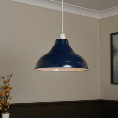 Inlight Lucia Navy Pendant Round Light Shade (D)30Cm