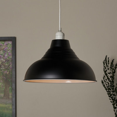 Inlight Lucia Black Pendant Round Light Shade (D)30Cm