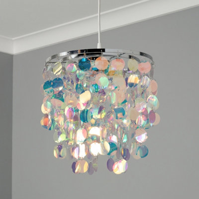 Inlight Miron Polished Iridescent Effect Round Lamp Shade (D)30Cm