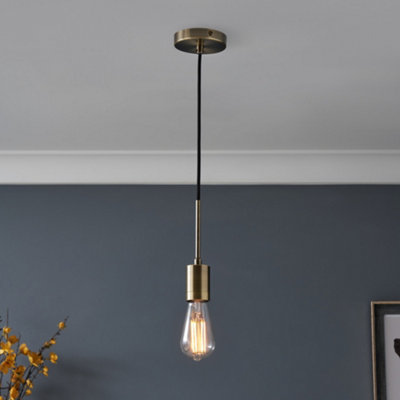 Inlight Mirim Antique Brass Effect E27 Cable Light Set (L)880Mm