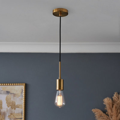Inlight Mirim Brass Effect E27 Cable Light Set (L)880Mm