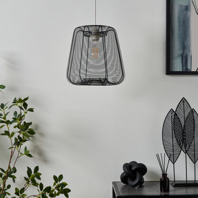 Inlight Flores Black Wire Tapered Lamp Shade (D)30Cm