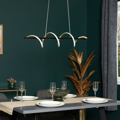 Inlight Hadston Matt Black Led Pendant Ceiling Light