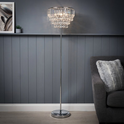 Inlight Sobra Satin Chrome Effect 3 Lights Led Floor Lamp