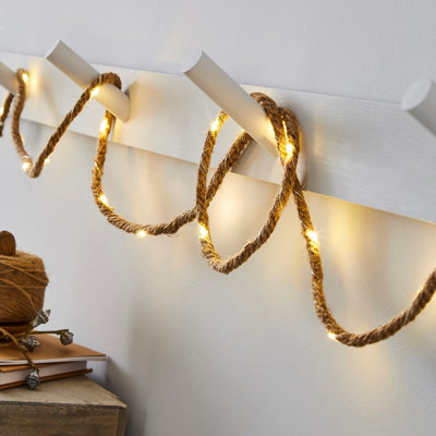 Inlight Rope Battery-Powered Warm White 20 Led Indoor Brown String Lights