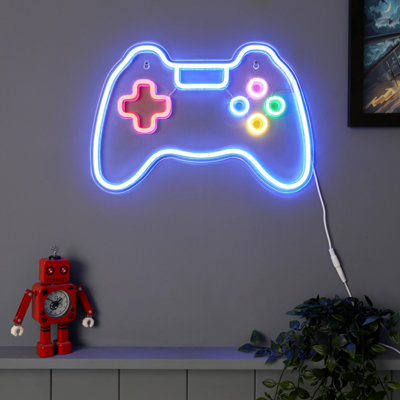 Glow Daria Game Controller Neon Multicoloured Plug-In Led Wall Light