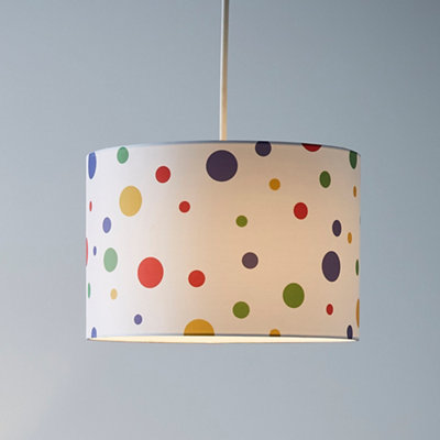 Glow Beacon Printed Multicolour Dot Lamp Shade (D)30Cm