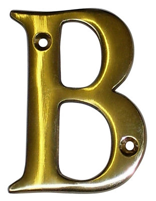 The House Nameplate Company Polished Brass House Letter B, (H)100Mm (W)65Mm