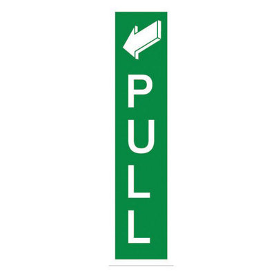 The House Nameplate Company Pull Pvc Safety Sign, (H)200Mm (W)50Mm