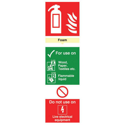 The House Nameplate Company Fire Hydrant Foam Pvc Safety Sign, (H)280Mm (W)85Mm