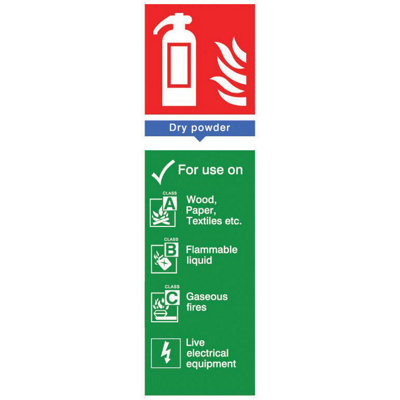 The House Nameplate Company Fire Hydrant Dry Powder Pvc Safety Sign, (H)280Mm (W)85Mm