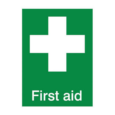 The House Nameplate Company First Aid Self-Adhesive Labels, (H)200Mm (W)150Mm