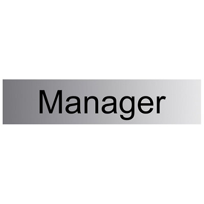 The House Nameplate Company Manager Self-Adhesive Labels, (H)50Mm (W)225Mm