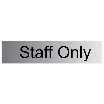 The House Nameplate Company Staff Only Self-Adhesive Labels, (H)50Mm (W)225Mm