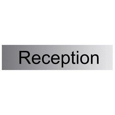 The House Nameplate Company Reception Self-Adhesive Labels, (H)50Mm (W)225Mm