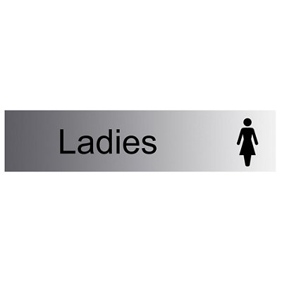 The House Nameplate Company Ladies Self-Adhesive Labels, (H)50Mm (W)225Mm