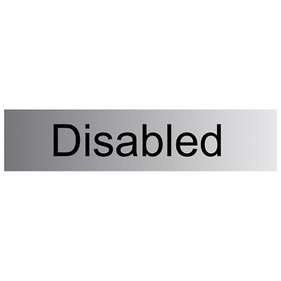 The House Nameplate Company Disabled Self-Adhesive Labels, (H)50Mm (W)200Mm