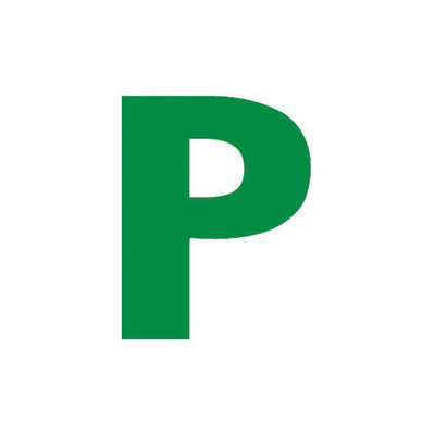 The House Nameplate Company P Plate Pvc Advisory Sign, (H)180Mm (W)180Mm