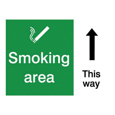 The House Nameplate Company Smoking Area Self-Adhesive Labels, (H)200Mm (W)150Mm