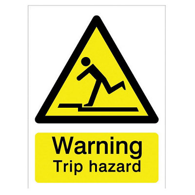 The House Nameplate Company Warning Trip Hazard Self-Adhesive Labels, (H)200Mm (W)150Mm