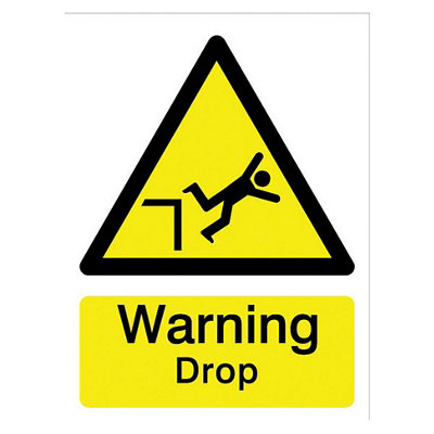 The House Nameplate Company Warning Drop Self-Adhesive Labels, (H)200Mm (W)150Mm