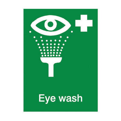 The House Nameplate Company Eyewash Self-Adhesive Labels, (H)200Mm (W)150Mm
