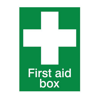 The House Nameplate Company First Aid Box Self-Adhesive Labels, (H)200Mm (W)150Mm