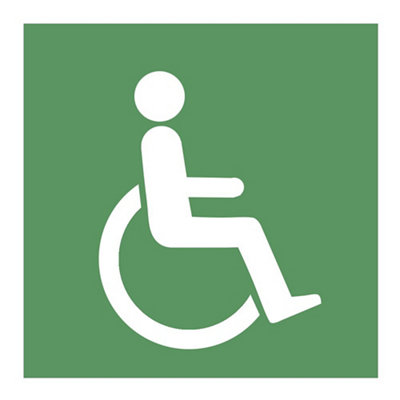 The House Nameplate Company Disabled Symbol Self-Adhesive Labels, (H)100Mm (W)100Mm