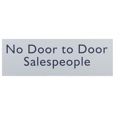 The House Nameplate Company No Door To Door Sales People Self-Adhesive Labels, (H)50Mm (W)150Mm