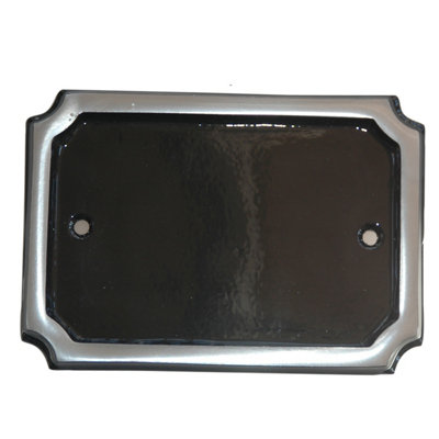 The House Nameplate Company Black Aluminium Rectangular House Number, (H)152Mm (W)102Mm