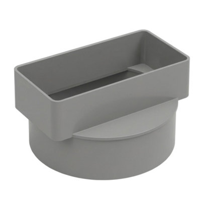 Manrose White Flat To Round Ducting Adaptor (Dia)100Mm (W)110Mm