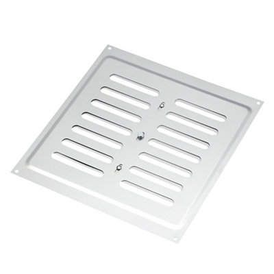 Manrose Chrome Effect Rectangular Adjustable Vent V1820s, (H)229Mm (W)229Mm