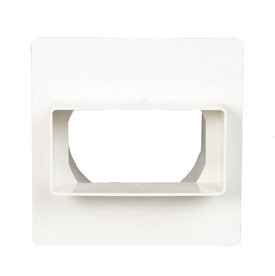 Manrose White Flat To Round Adaptor & Wall Plate (Dia)100Mm (W)110Mm