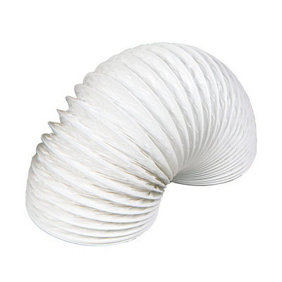 Manrose White Pvc Flexible Ducting Hose, (L)1M (Dia)100Mm