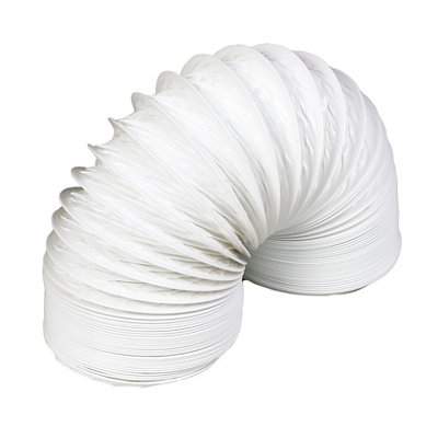 Manrose White Pvc Flexible Ducting Hose, (L)2.5M (Dia)100Mm