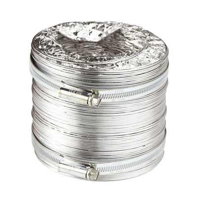 Manrose Aluminium Flexible Ducting Hose, (L)2.5M (Dia)100Mm