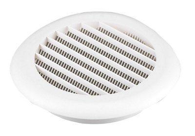 Manrose White Round Fixed Louvre Vent V41020 (W)100Mm, (Dia)100Mm