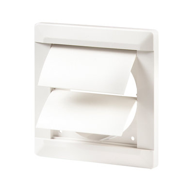 Manrose White Square Air Vent & Gravity Flap V41011, (H)110Mm (W)110Mm