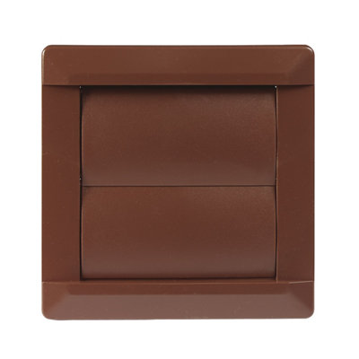 Manrose Brown Square Air Vent & Gravity Flap V41011b, (H)110Mm (W)110Mm