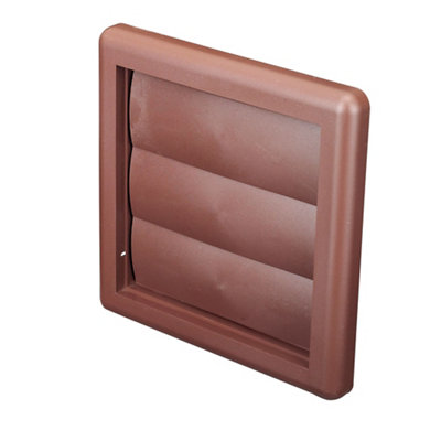 Manrose Brown Square Air Vent & Gravity Flap V1180b, (H)125Mm (W)125Mm